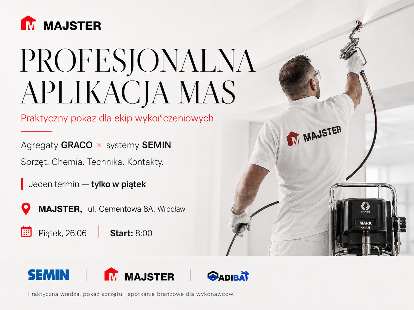 Szpachlowanie natryskowe Wrocław: pokaz w Majster